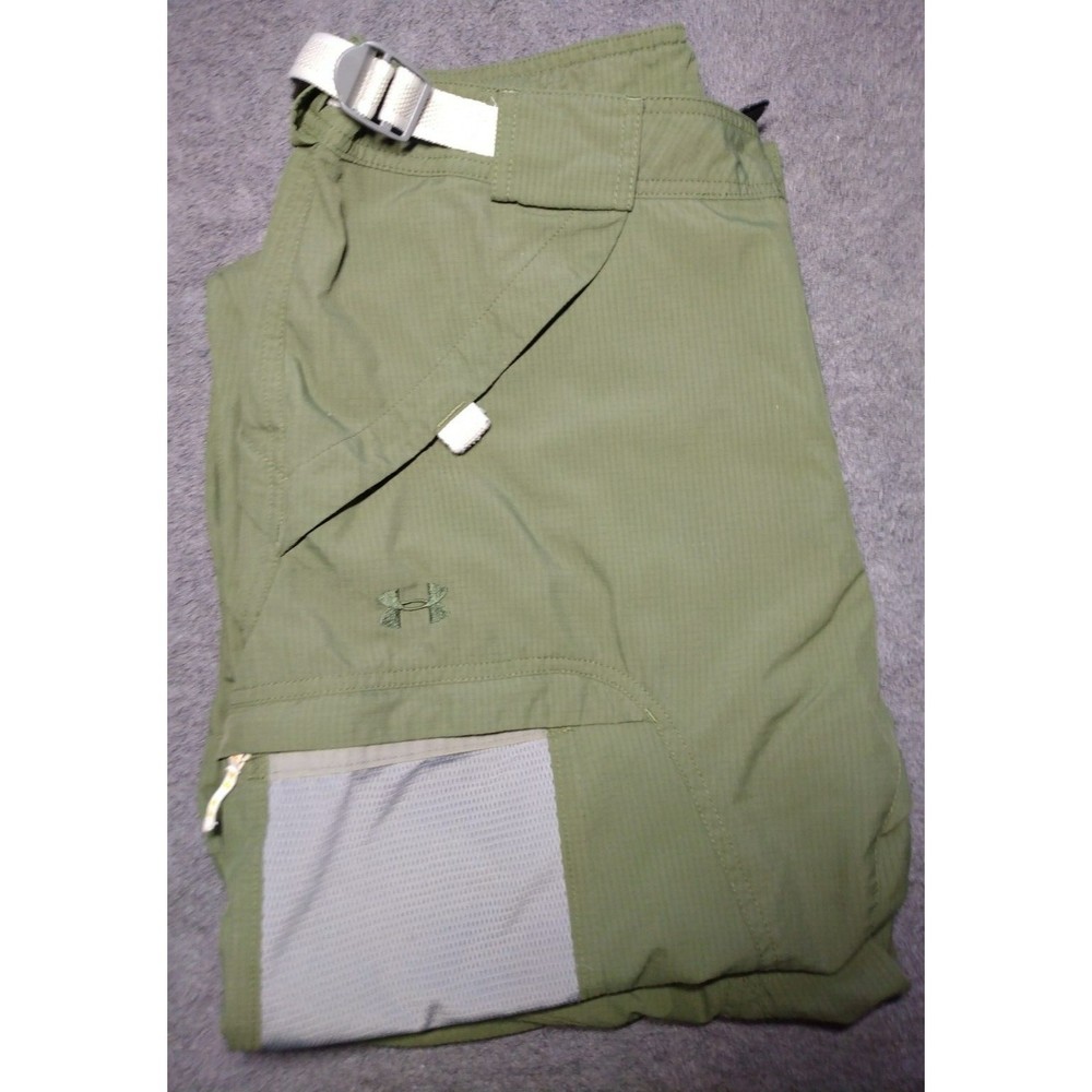 Under Amour Mens Size L Green Tactical Hunting Cargo Pants  Outdoor Hiking Nylon